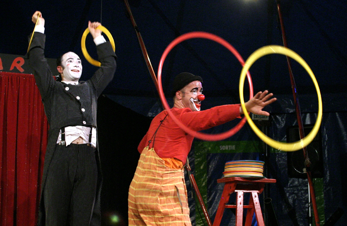 Duo de clowns pour l'arbre de Noël